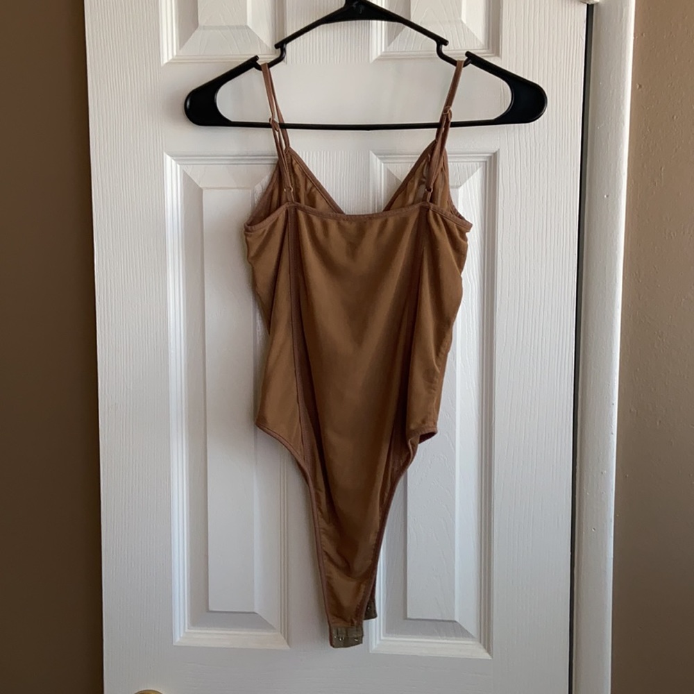 Brown Tiger Mist Mesh Bodysuit - Picture 5 of 7